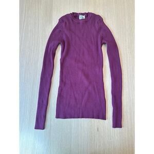 Seek The Label Womens Knit Ribbed Crew Neck Long Sleeve Sweater Size XS 2194